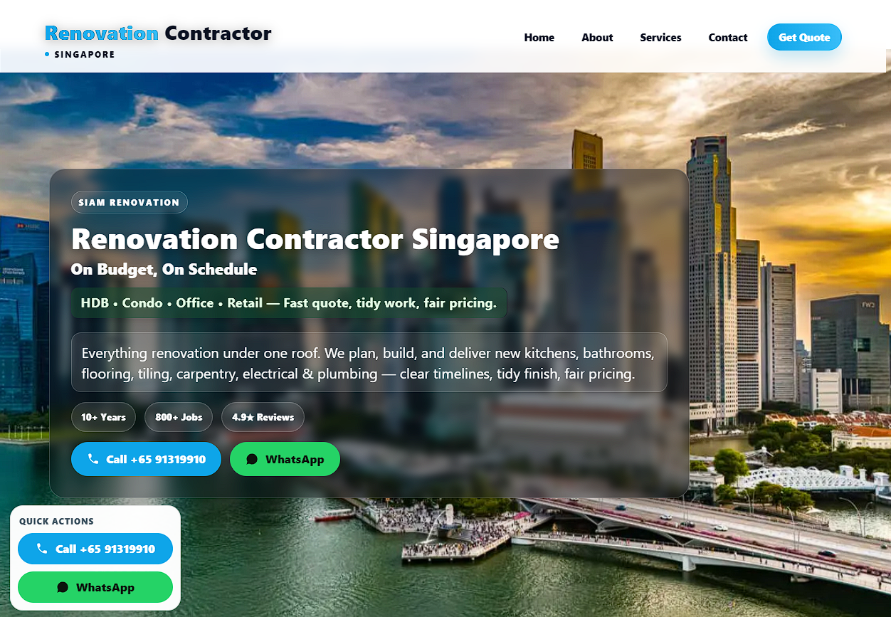 Renovation Contractor Singapore